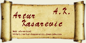 Artur Kašarević vizit kartica